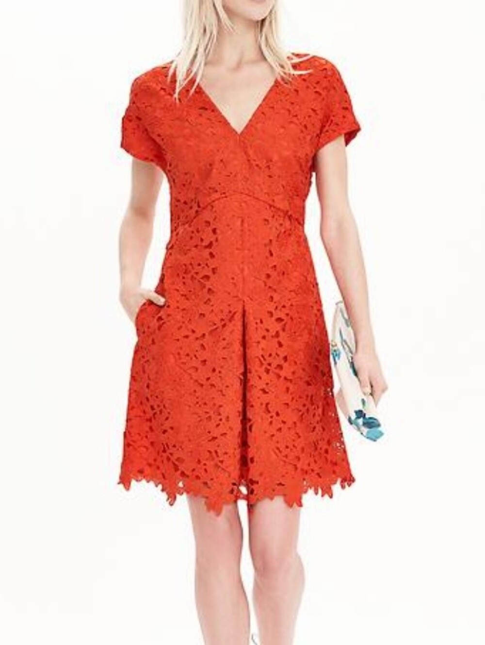 Banana Republic V-Neck Lace Dress